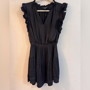 Steve Madden Black V-Neck Dress, Size Medium